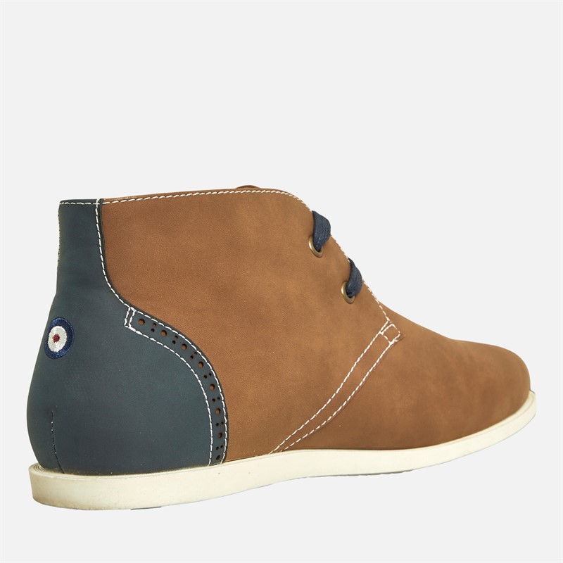 Ben Sherman Mens Sargasso Chukka Boots Tan/Navy