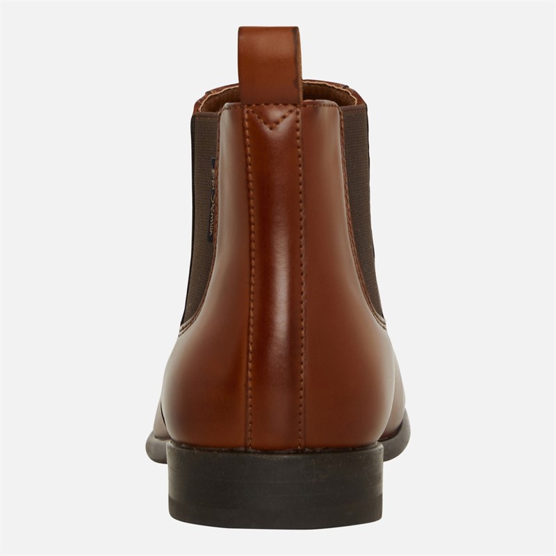 Ben Sherman Mens Durham Chelsea Boots Tan Burnish