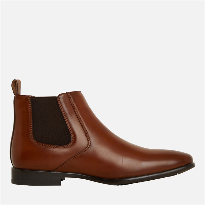 Ben Sherman Mens Durham Chelsea Boots Tan Burnish