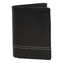 Ben Sherman Mens Hewison Leather Tri Fold Wallet Black