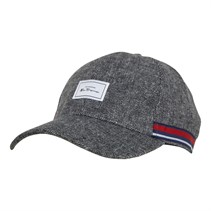 Ben Sherman Mens Tweed Mod Stripe Baseball Cap Grey