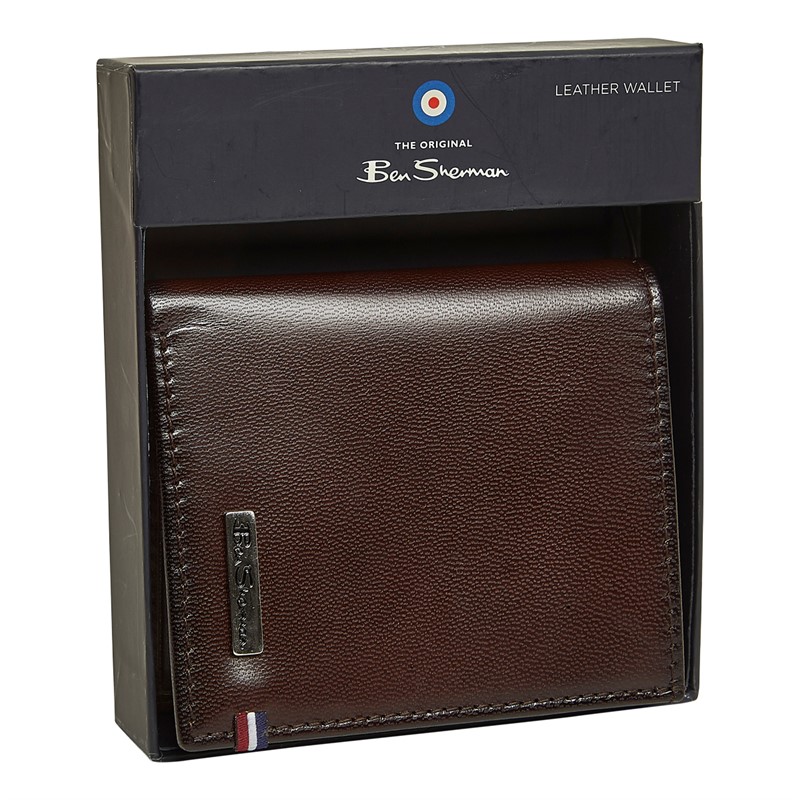 Ben Sherman Mens Classic Micro Wallet Brown