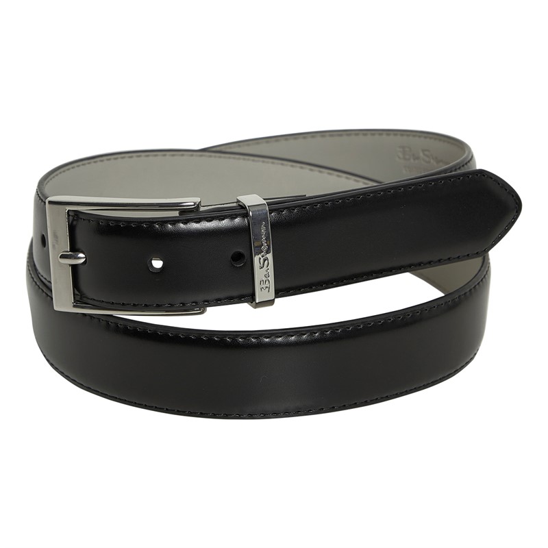 Ben Sherman Mens Scotty Formal Belt Black