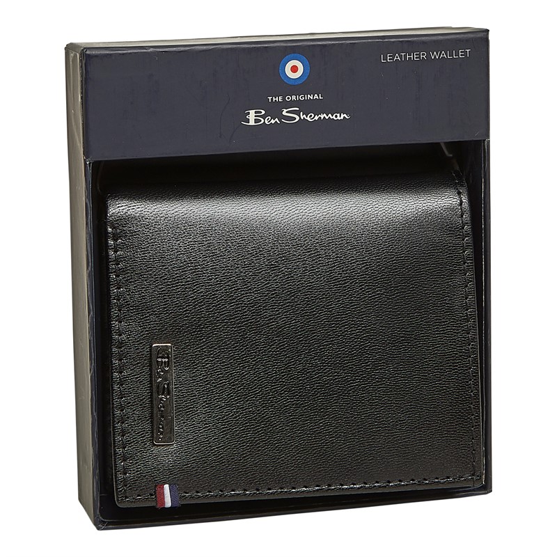 Ben Sherman Mens Classic Micro Wallet Black