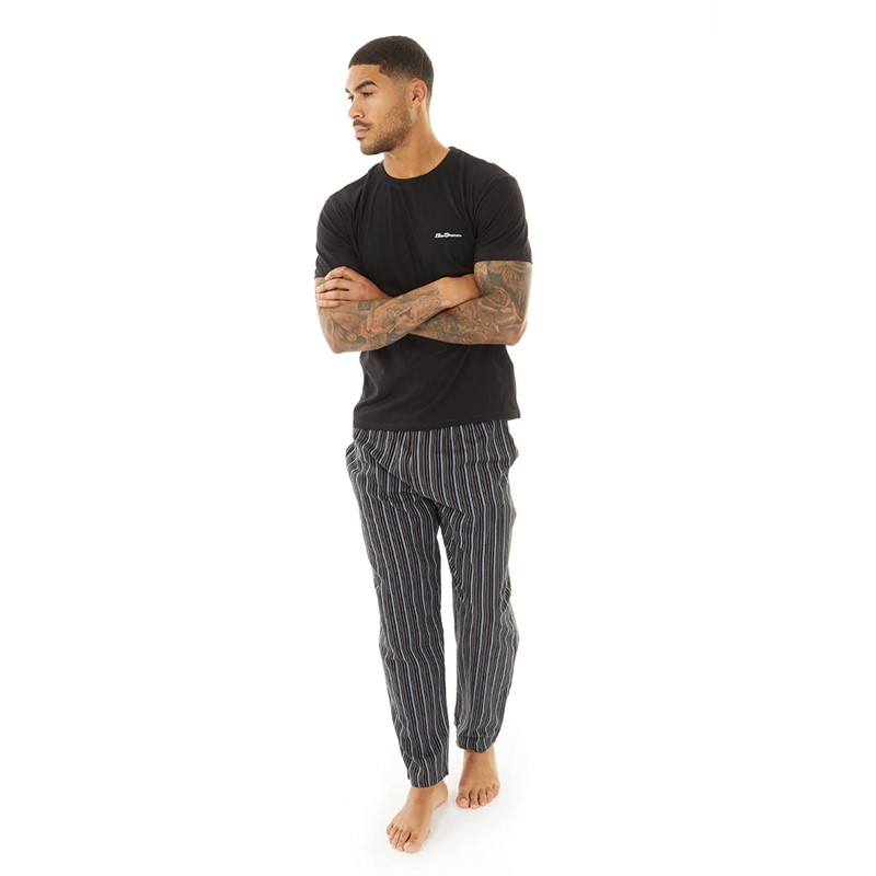 Ben Sherman Mens Loungewear Set Black Otto