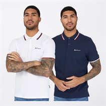 Ben Sherman Mens Two Pack Polos Dark Navy/White