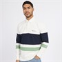 Ben Sherman Mens Chest Stripe Rugby Sweatshirt Snow White
