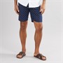Ben Sherman Herre Poplin Stribet Print Resort Shorts Mørkeblå
