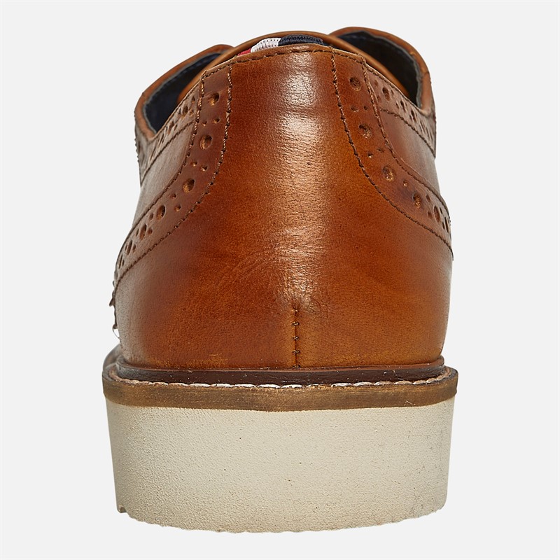 Ben Sherman Mens Hampton Brogue Shoes Tan