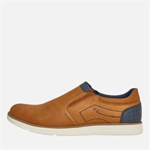 Ben Sherman Mens Havana Slip On Shoes Tan/Navy