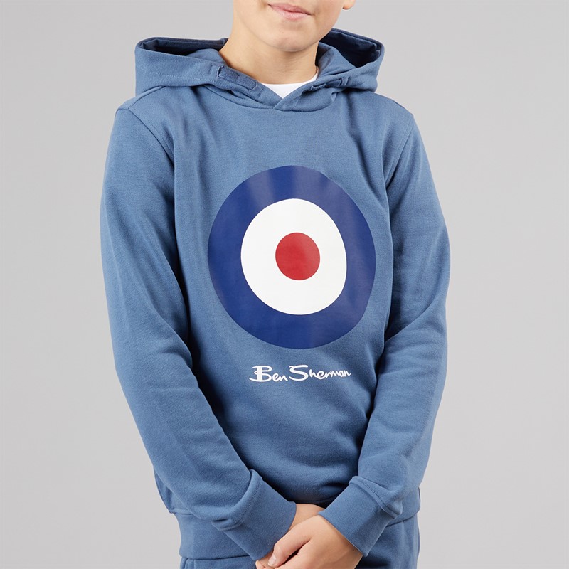 Ben Sherman Boys Graphic Hoodie And Joggers Tracksuit Set Blue Horizon