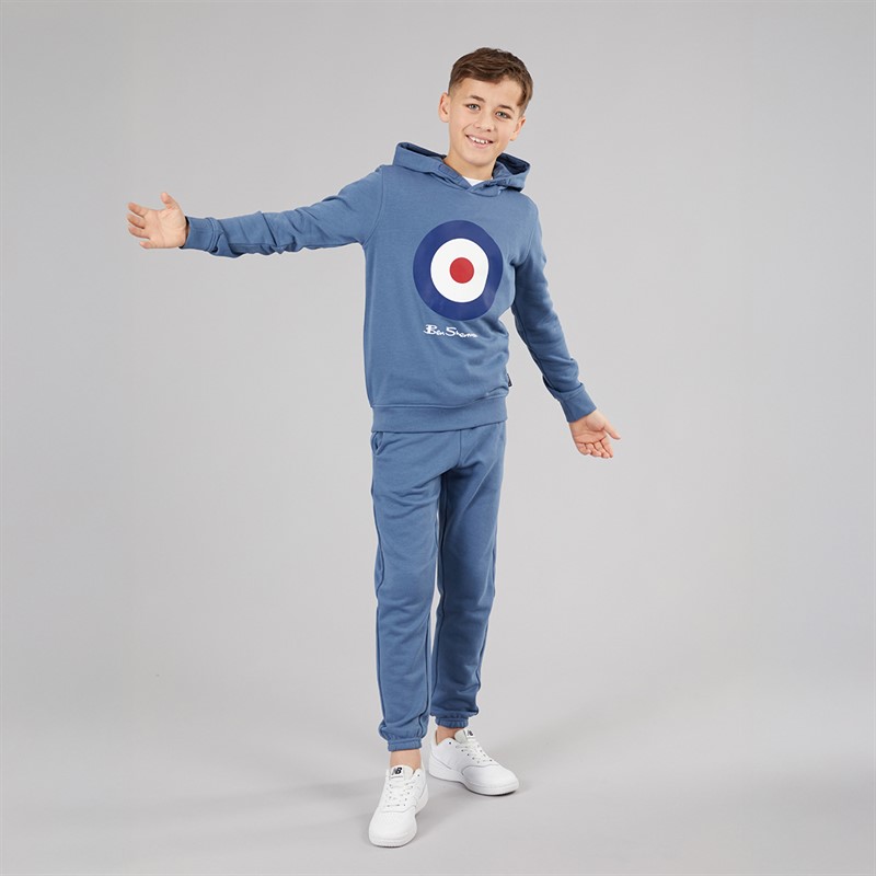 Ben Sherman Boys Graphic Hoodie And Joggers Tracksuit Set Blue Horizon