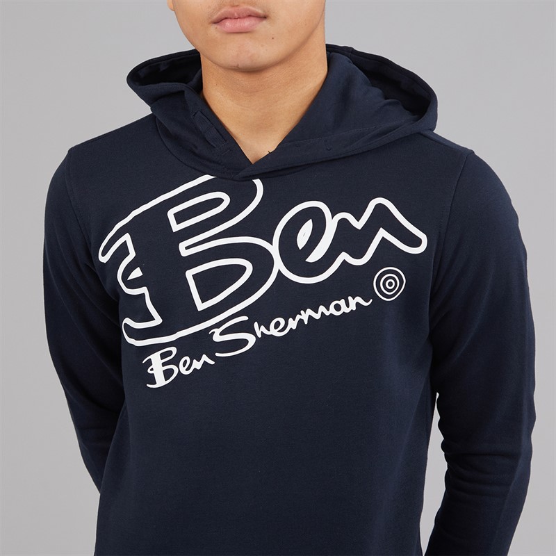 Ben Sherman Boys Graphic Hoodie And Joggers Tracksuit Set Navy Blazer