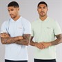 Ben Sherman Mens Two Pack Polo Shirts Mint/Pale Blue