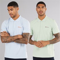 Ben Sherman Mens Two Pack Polos Mint/Pale Blue
