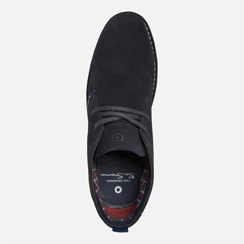 Ben Sherman Mens Hemmings Desert Boots Navy Suede
