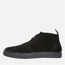 Ben Sherman Mens Parka Chukka Boots Black Suede