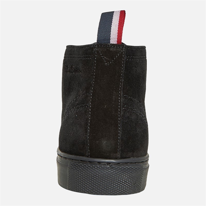 Ben Sherman Mens Parka Chukka Boots Black Suede
