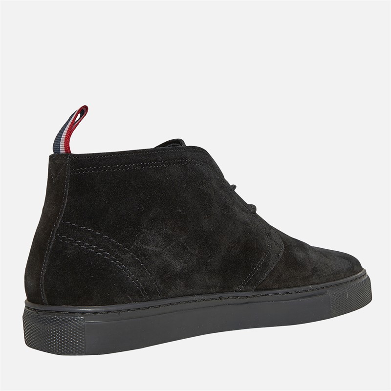 Ben Sherman Mens Parka Chukka Boots Black Suede