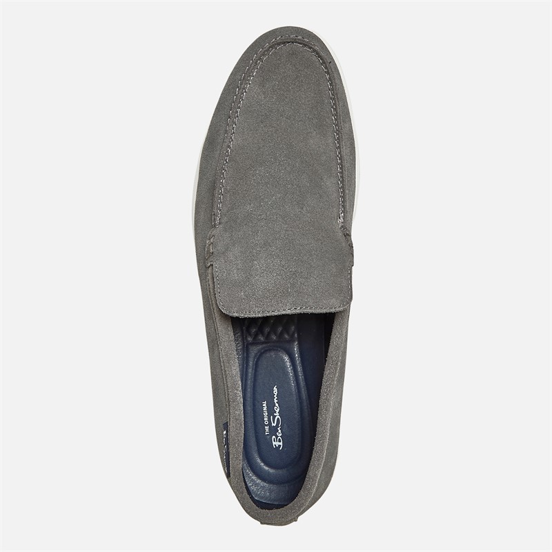 Ben Sherman Mens Amarillo Loafers Grey Suede