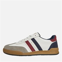 Ben Sherman Mens Sokka Stripe Trainers White/Navy/Red