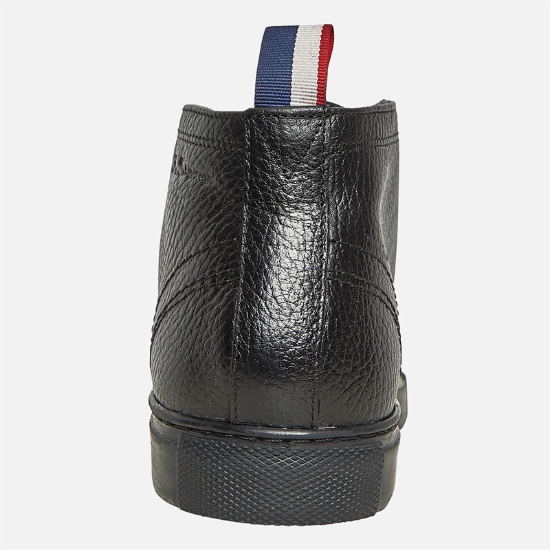 Ben Sherman Mens Parka Chukka Boots Black Milled Lea
