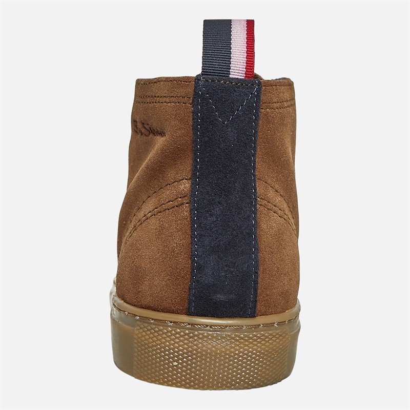 Ben Sherman Mens Parka Chukka Boots Brown Suede