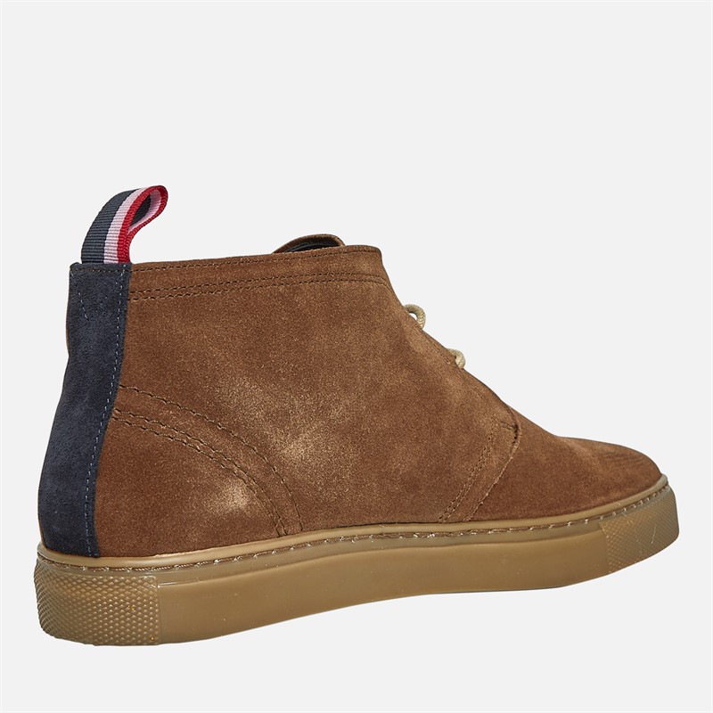 Ben Sherman Mens Parka Chukka Boots Brown Suede