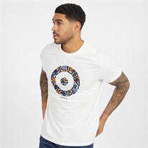 Ben Sherman Mens Records Large Target T-shirt Snow White