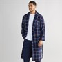Ben Sherman Mens Dallas Fleece Robe Navy Check