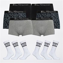 Ben Sherman Mens Twelve Pack Underwear And Socks Gift Set Assorted