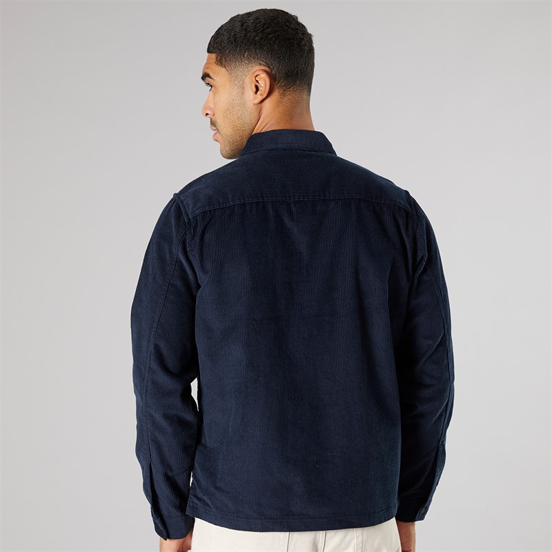 Ben Sherman Mens Cord Trucker Jacket Midnight