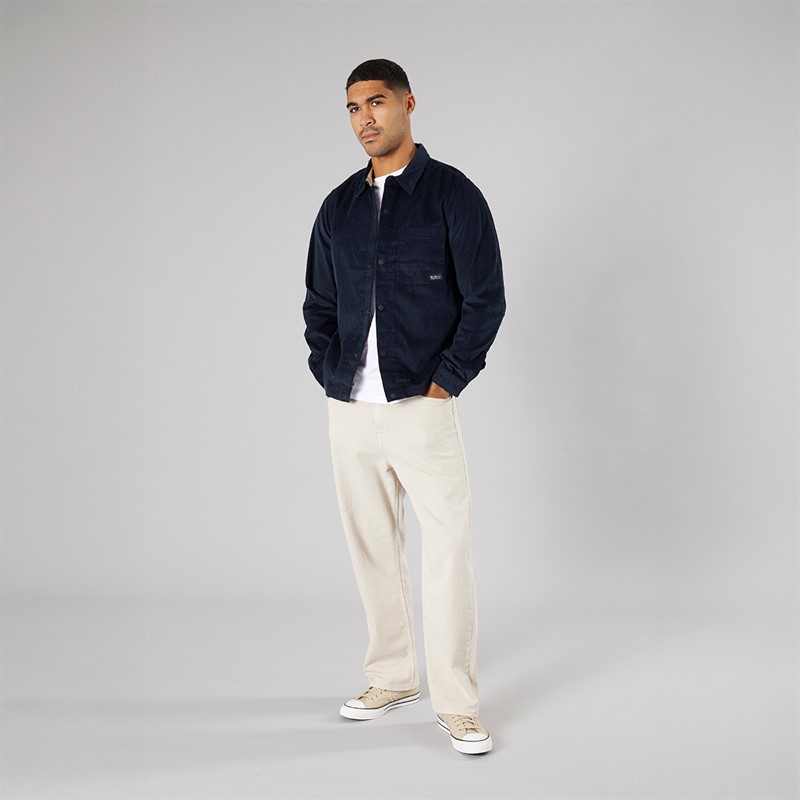 Ben Sherman Mens Cord Trucker Jacket Midnight