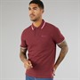 Ben Sherman Mens Twin Tipped Polo Shirt Wine