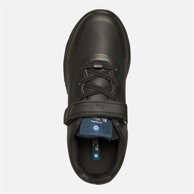 Ben Sherman Boys Frisby Velcro Trainers Black