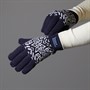 Ben Sherman Mens Fairisle Gloves Navy/White