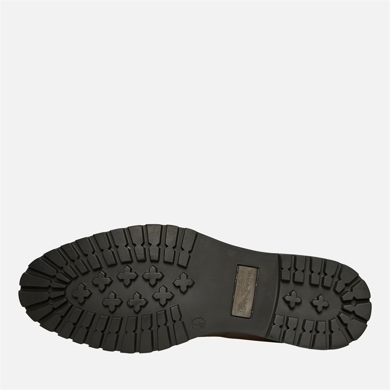 Ben Sherman Mens Baron Leather Chelsea Boots Waxy Brown