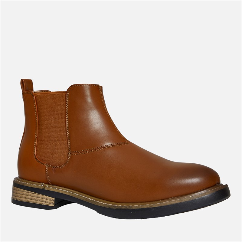 Ben Sherman Herren Tribute Chelsea Stiefel Neu Tan Burnish