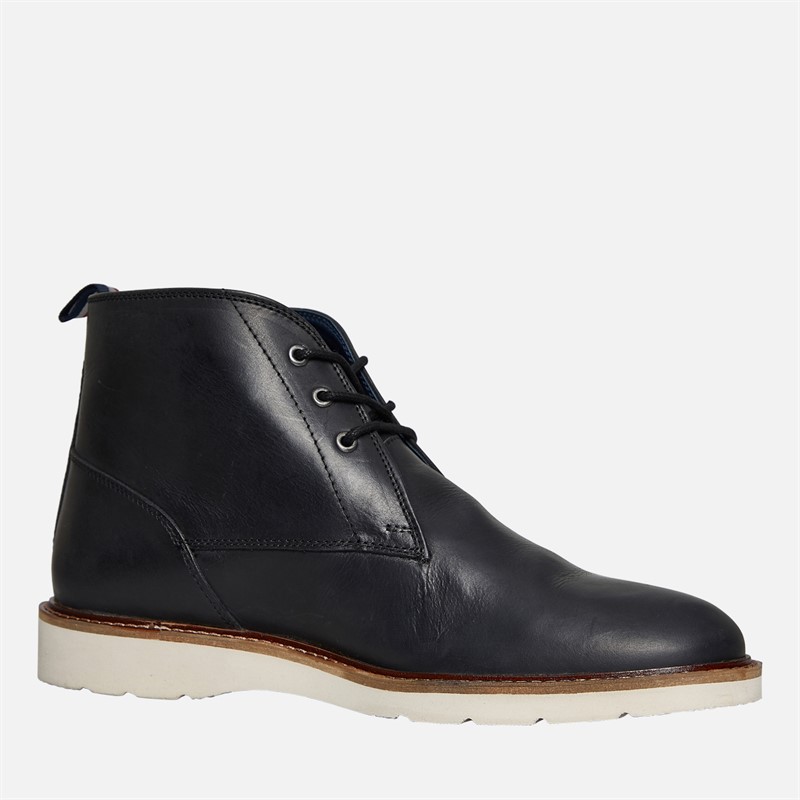 Ben Sherman Mens Hampton Chukka Boots Black Waxy