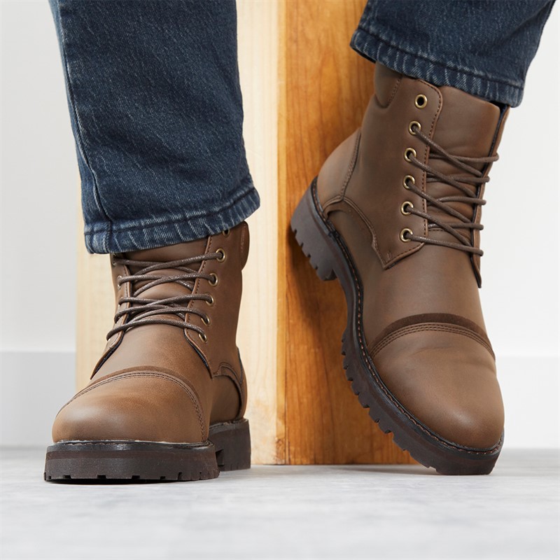 Ben Sherman Herren Chesterley Stiefel mit Zehenkappe Braun