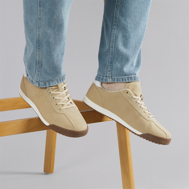 Ben Sherman Mens Terrace Talk Trainers Stone - Size 12