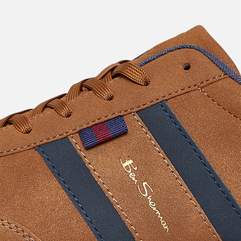 Ben Sherman Herren Keeler Turnschuhe Tan / Marine