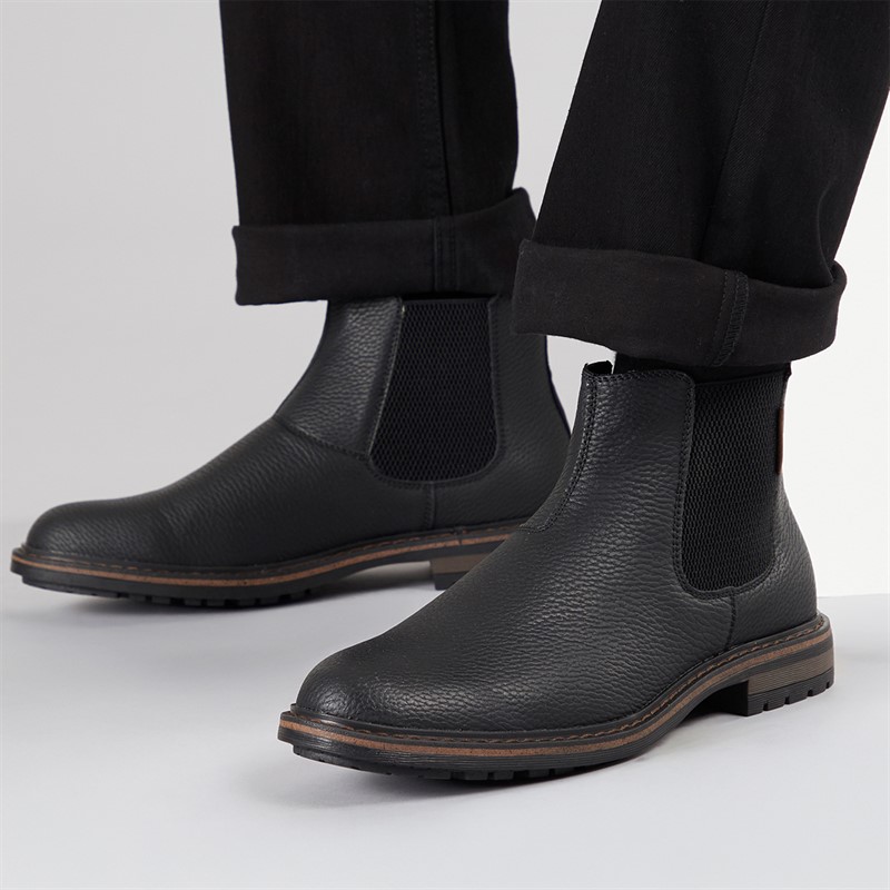 Ben Sherman Mens Vincent Chelsea Boots Black - Size 10