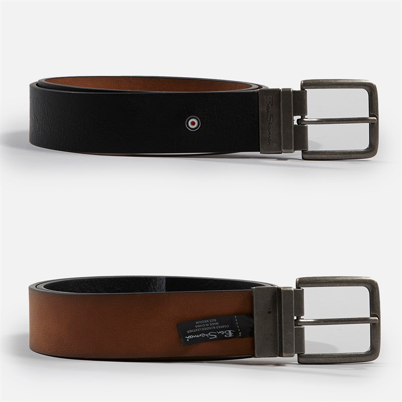 Ben Sherman Mens Goodwin Reversible Belt Black/Tan