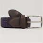 Ben Sherman Mens Woven Belt Blue Multi