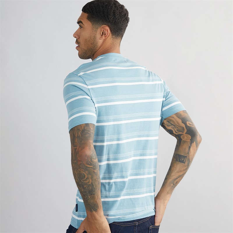Ben Sherman Herre T-shirt med tynde striber Petrol