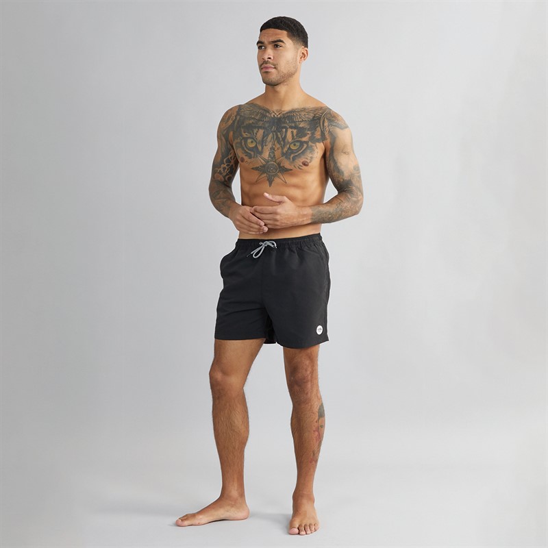 Ben Sherman Mens Plain Swim Shorts Black