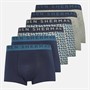 Ben Sherman Mens Ren Six Pack Trunks Navy/Blue Print/Navy/Blue Print