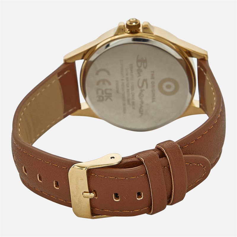 Ben Sherman Mens Strap Watch With Check Dial Brown