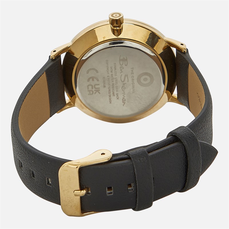 Ben Sherman Mens Strap Watch With Blue Sunray Dial Black